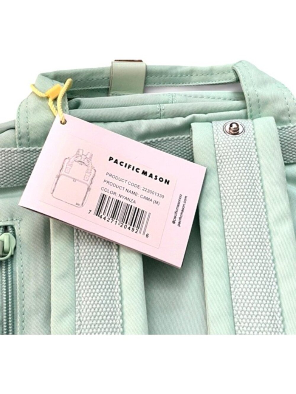 Pacific Mason Cama Medium Nyanza Luxury Backpack Laptop Bag Padded NWT - Picture 7 of 7